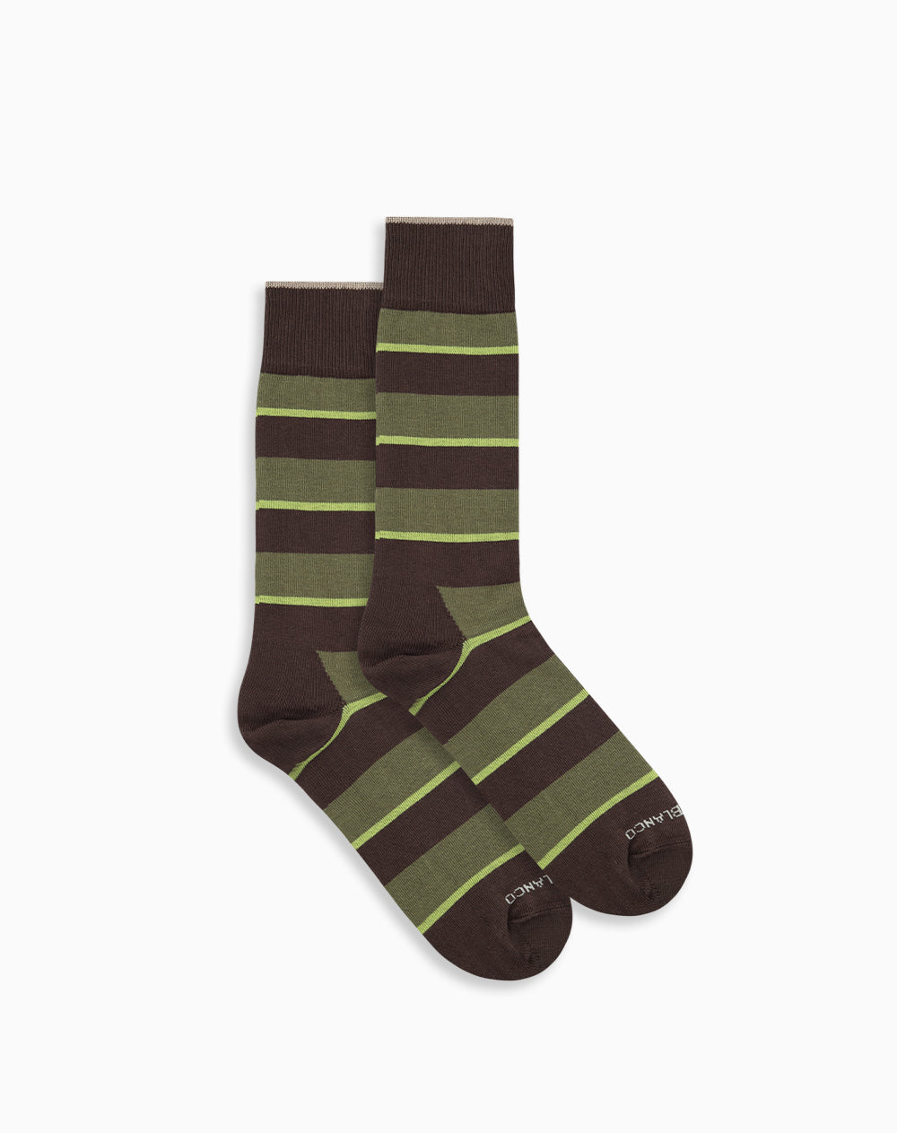 Medias largas cafés rayas