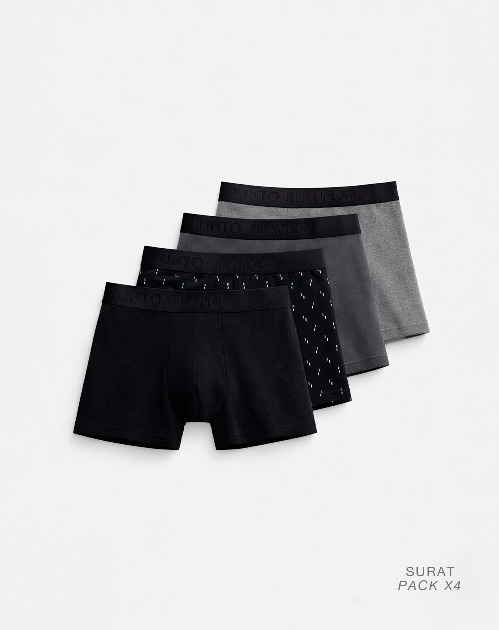 Bóxer medio panel amplio x4unds surtido