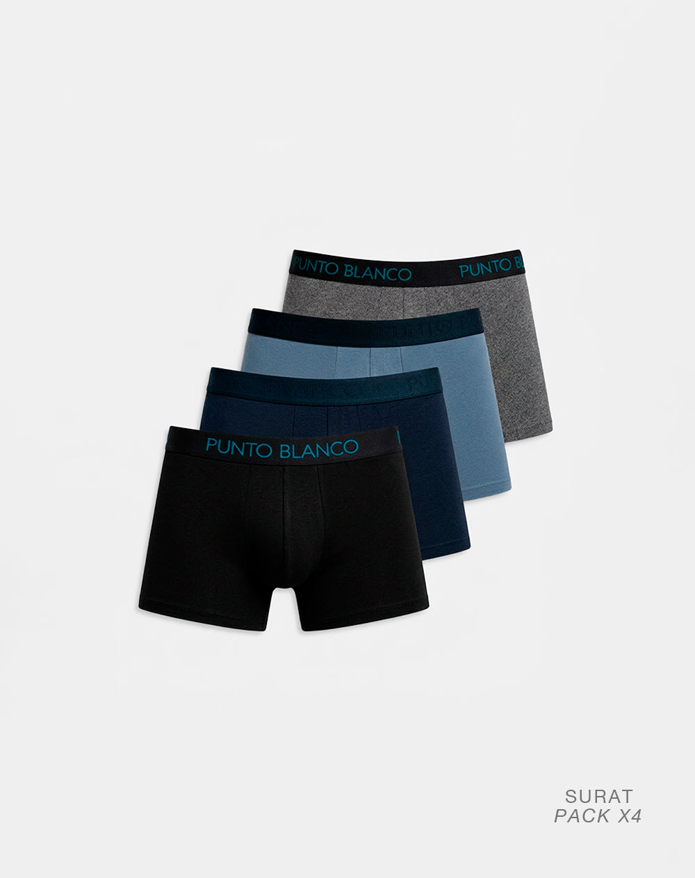 Bóxer medio panel amplio x4unds surtido