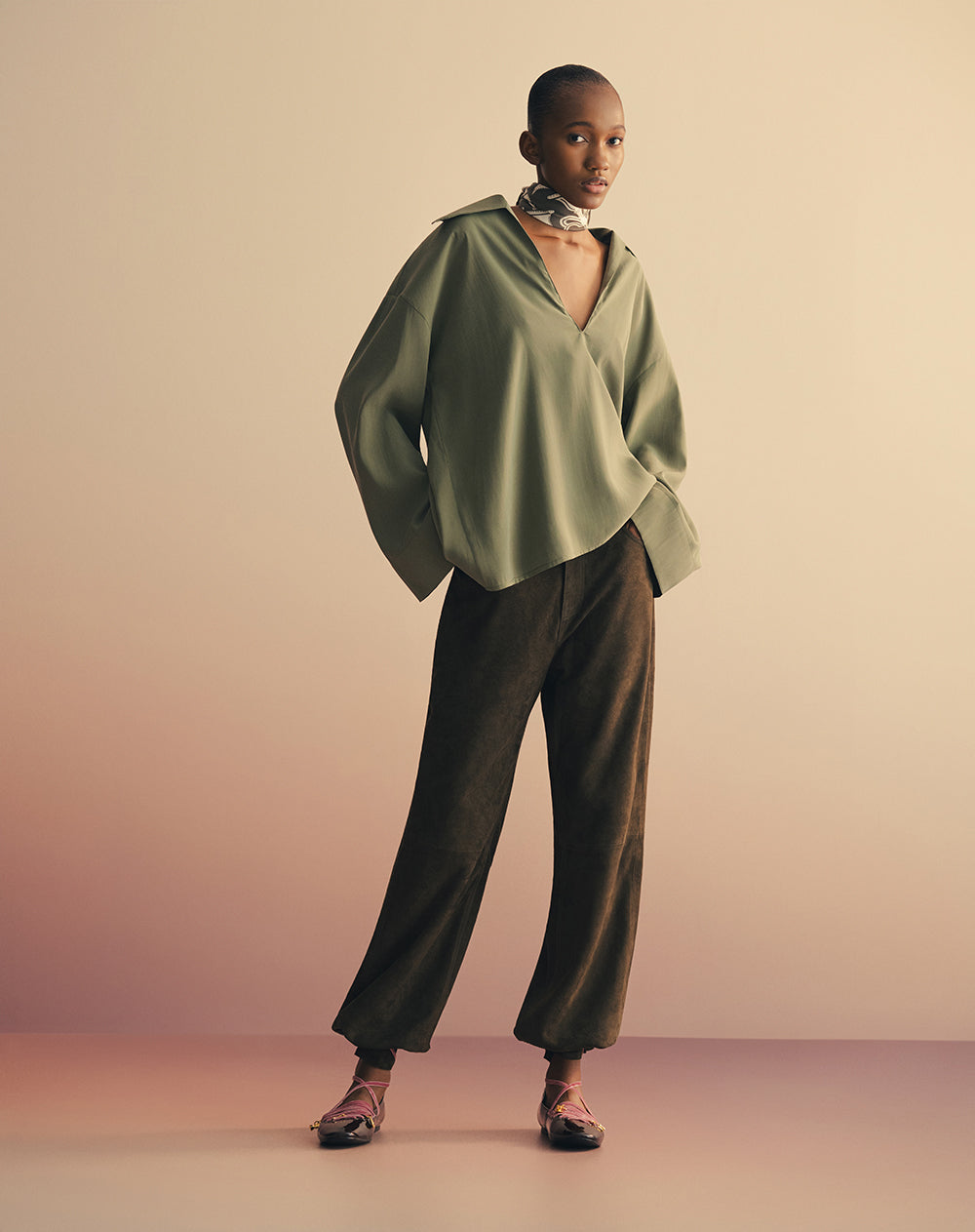 Camisa manga larga oversize algodón  Ana Beliza