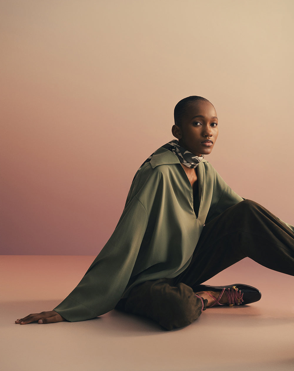 Camisa manga larga oversize algodón  Ana Beliza