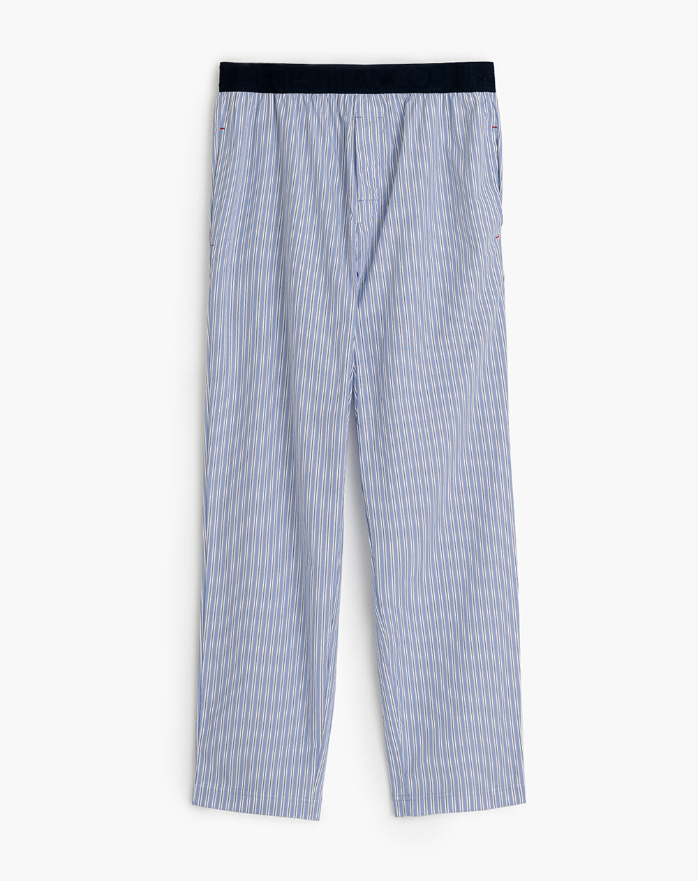 Pantalón de pijama hombre algodón largo azul rayas