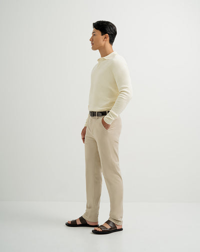 Pantalón chino regular habano hombre