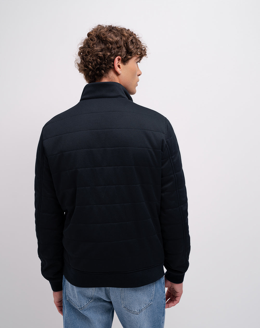 Chaqueta bomber regular azul hombre