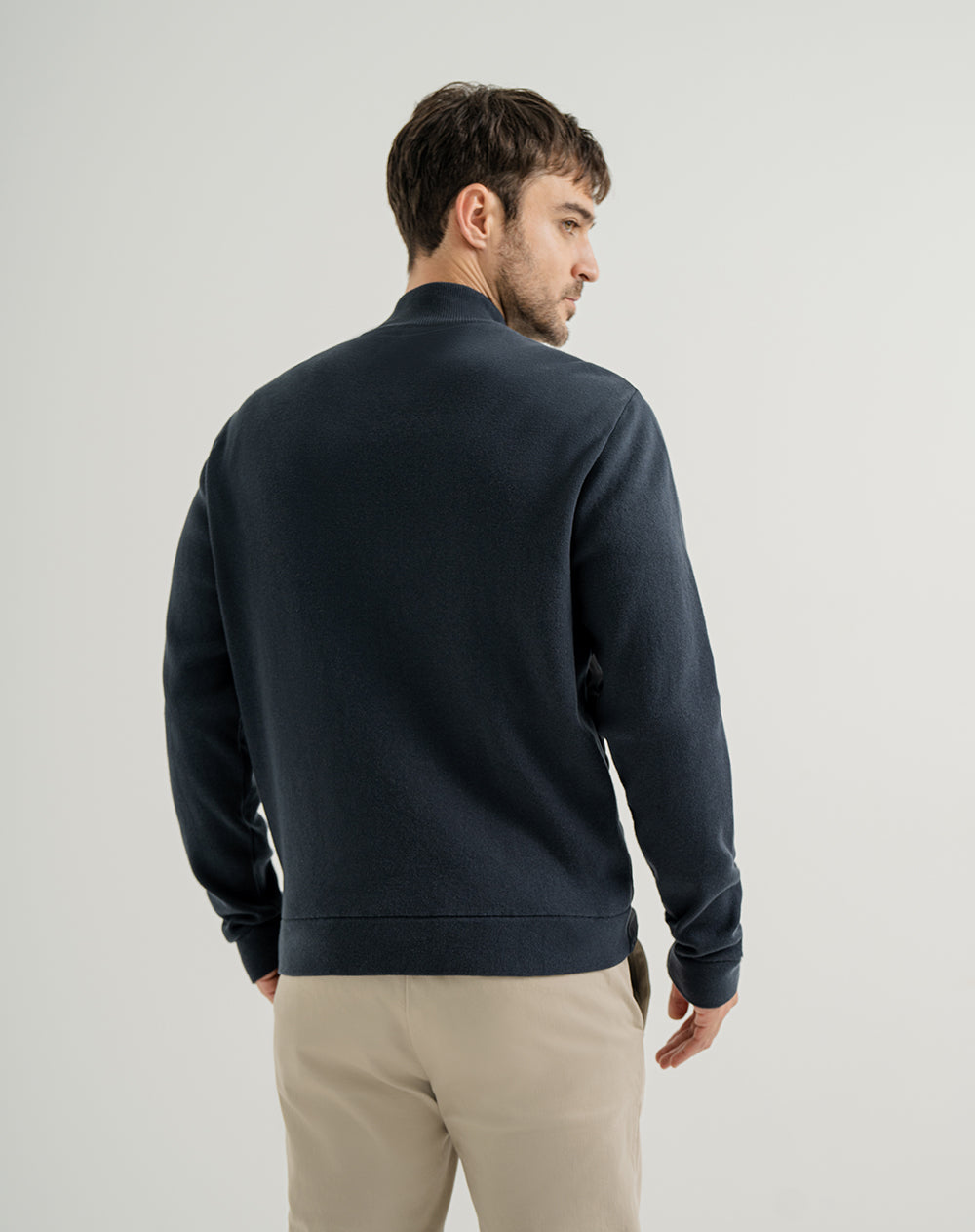Chaqueta regular fit sin capucha azul