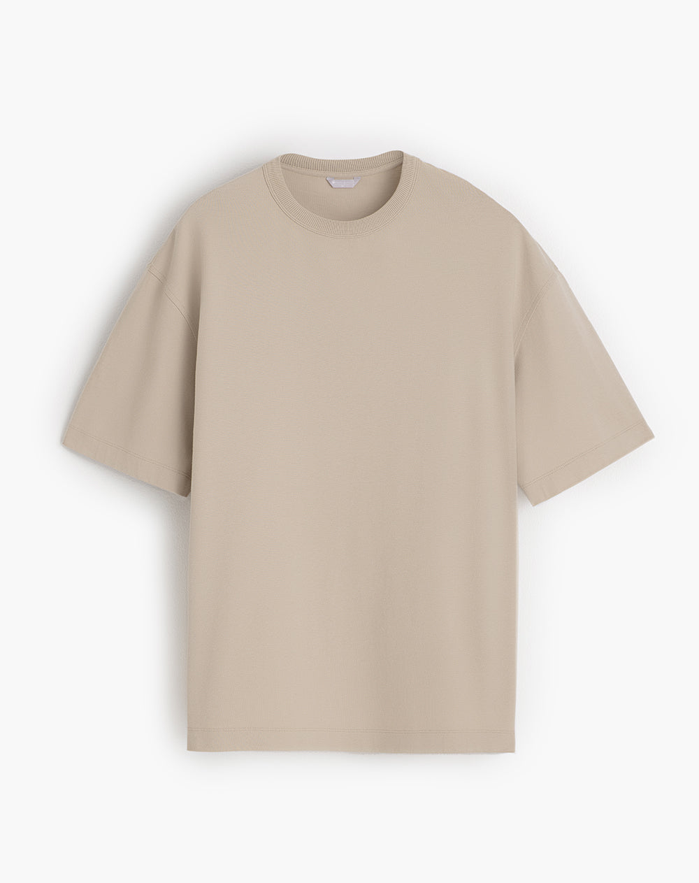 Camiseta algodón holgada caqui hombre