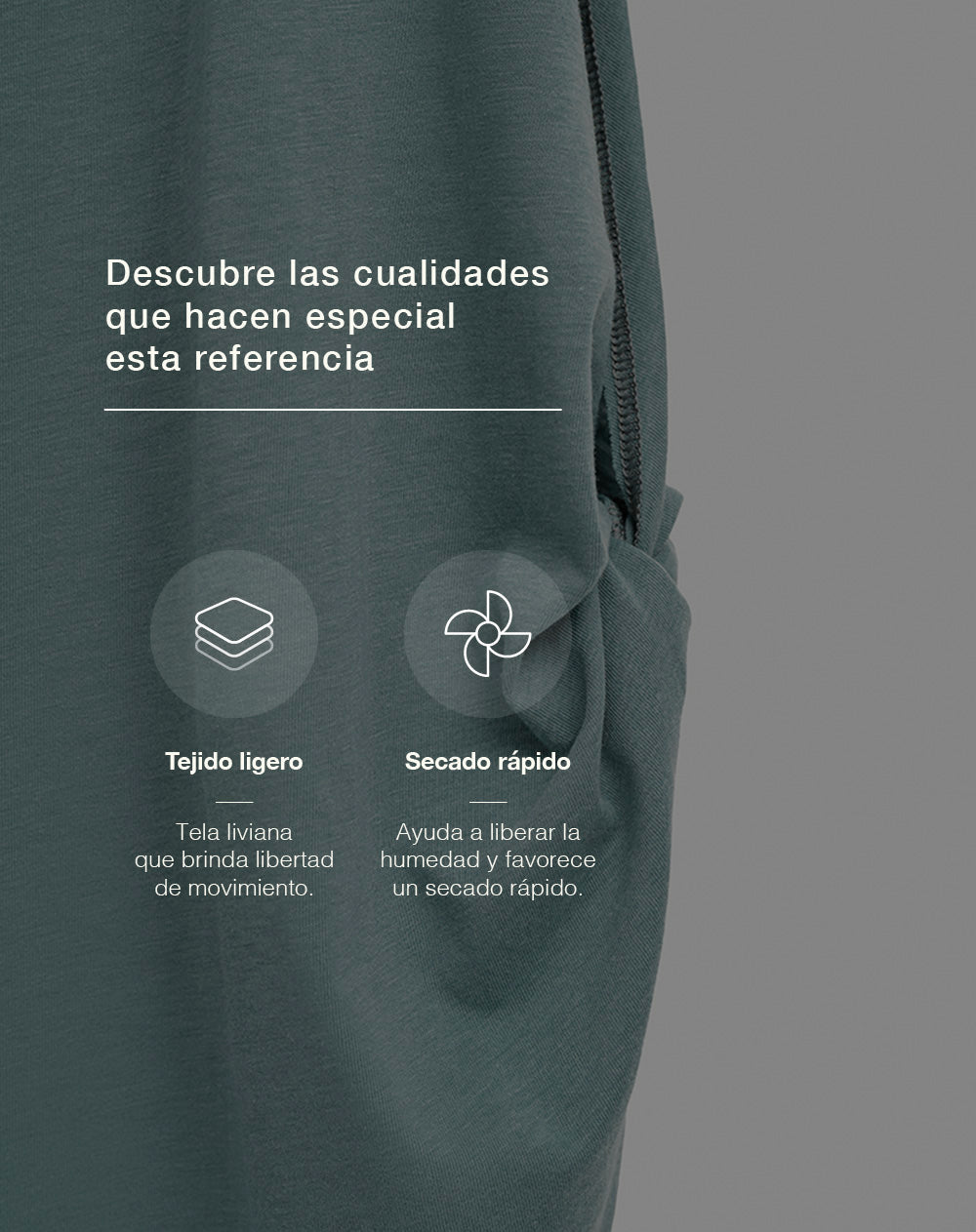 Camiseta esqueleto deportiva secado rápido verde mujer