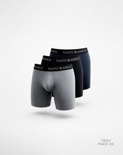 Bóxer deportivo largo microfibra x3unds surtido