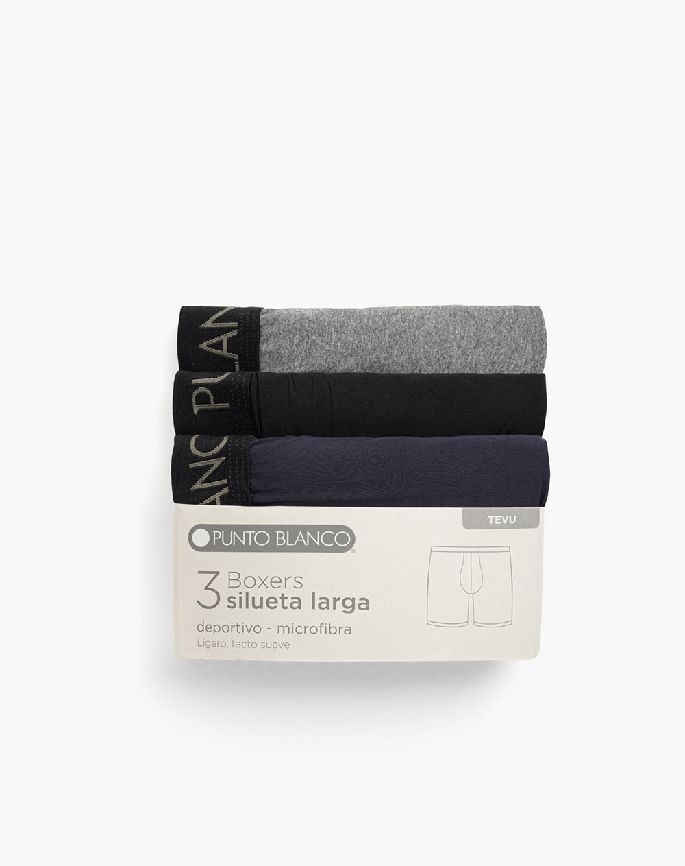 Bóxer deportivo largo microfibra x3unds surtido