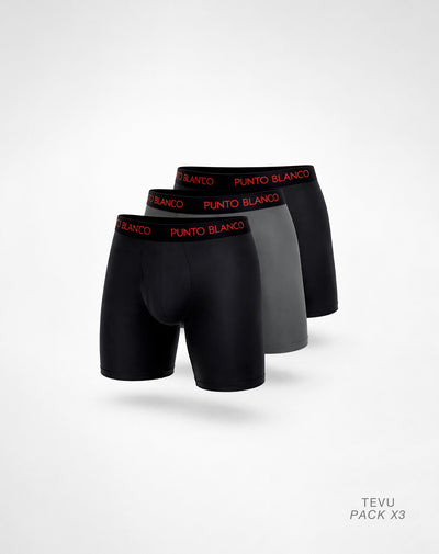Bóxer deportivo largo microfibra x3unds surtido