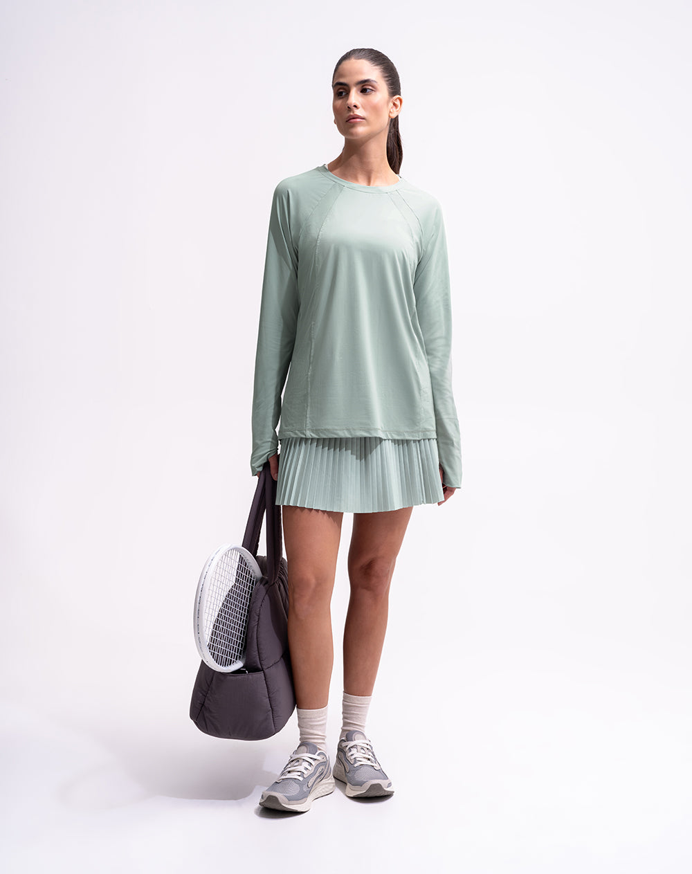 Camibuzo deportivo control humedad verde mujer