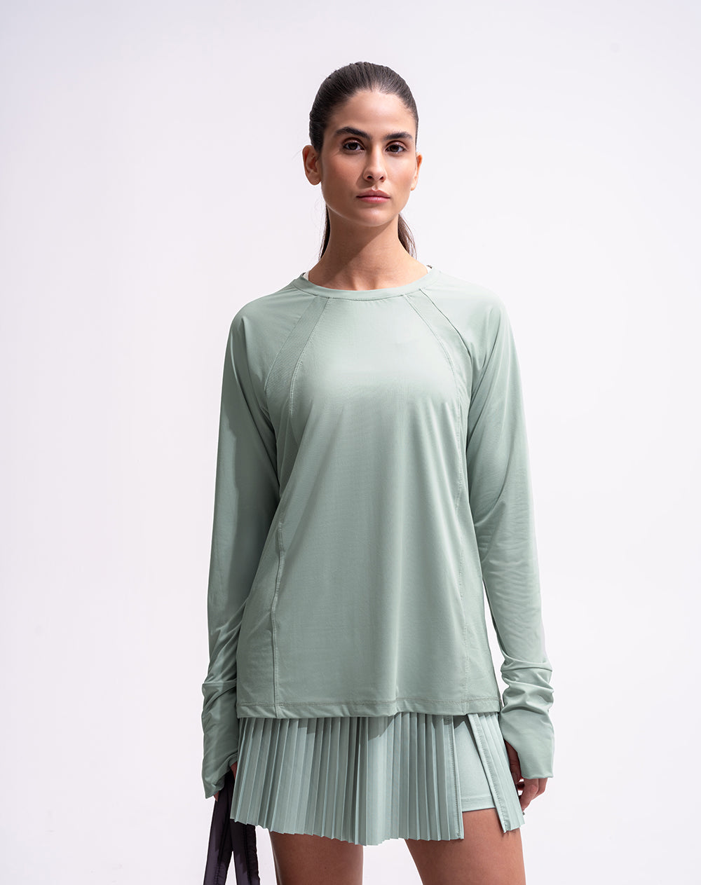 Camibuzo deportivo control humedad verde mujer