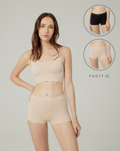 Panty tipo bóxer seamless x2unds surtido