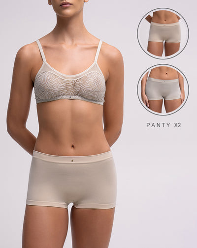 Panty tipo bóxer seamless x2unds surtido
