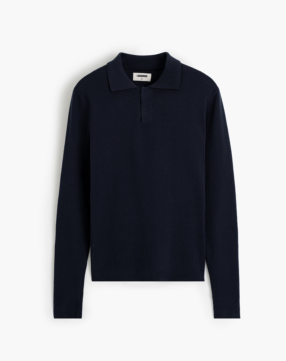 Buzo tipo polo regular tejido de punto en algodón azul hombre