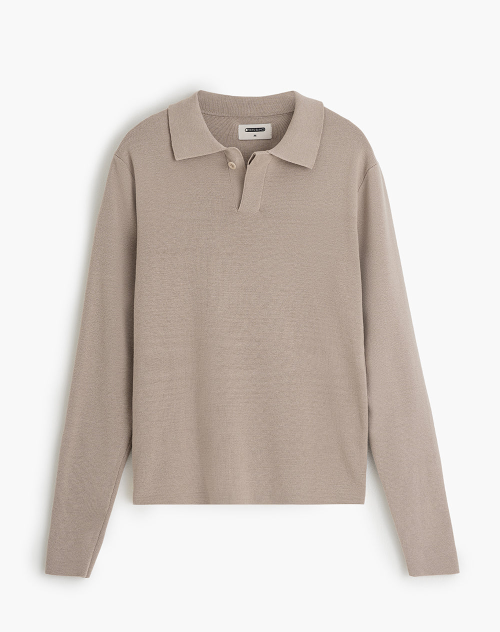 Camibuzo regular algodón tejido de punto taupe hombre