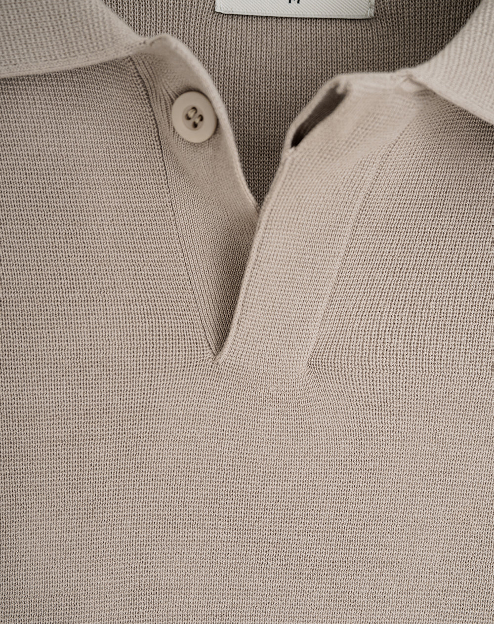 Camibuzo regular algodón tejido de punto taupe hombre