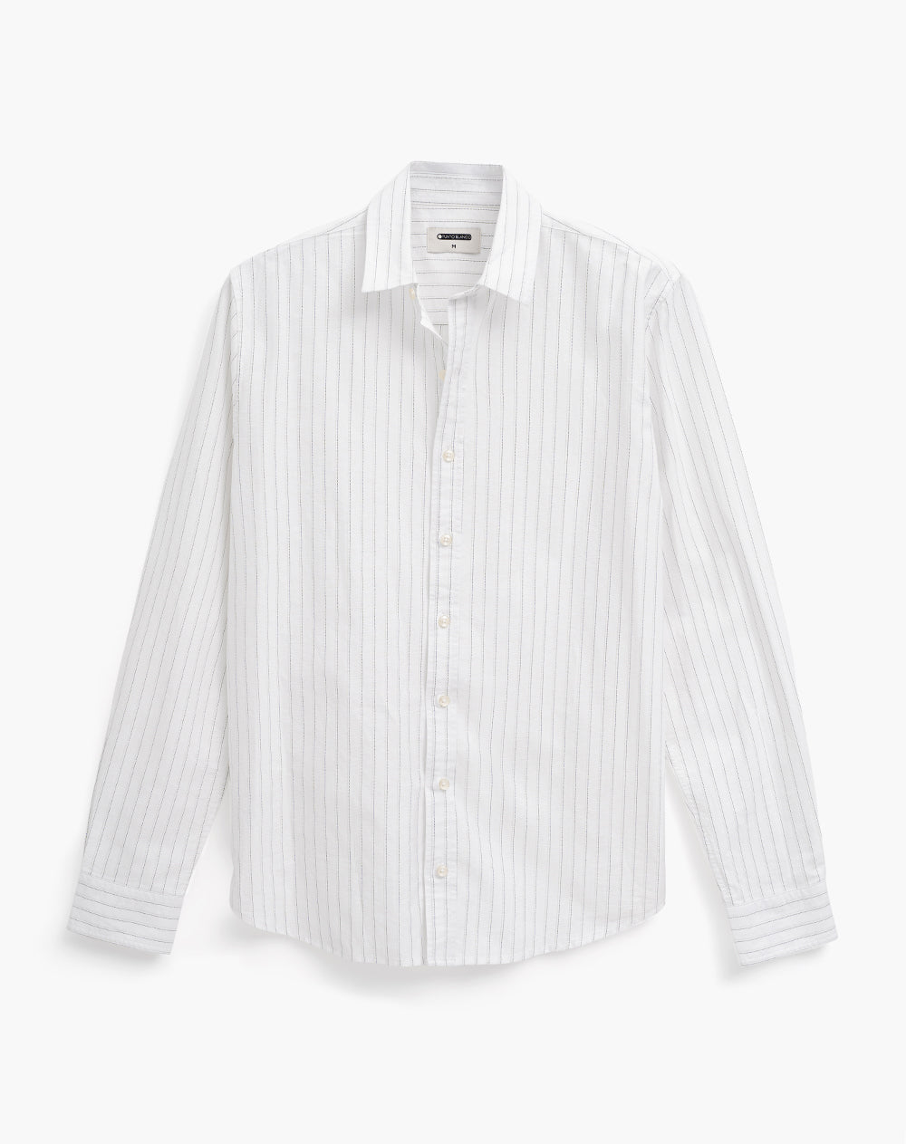 Camisa manga larga slim algodón blanca hombre