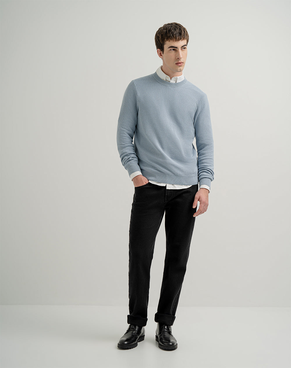 Buzo regular fit azul