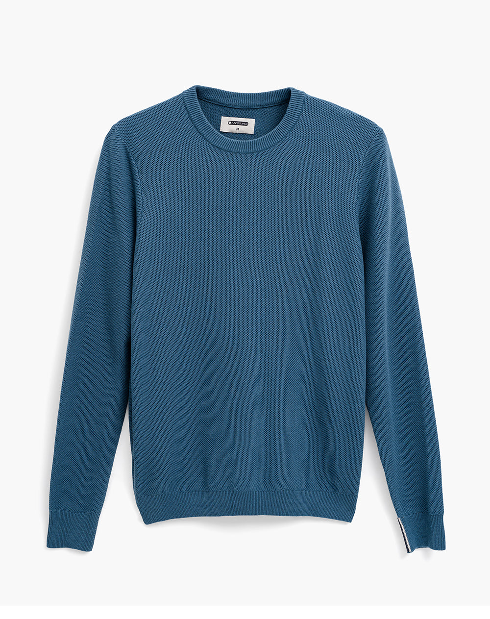 Buzo regular tejido de punto algodón azul hombre