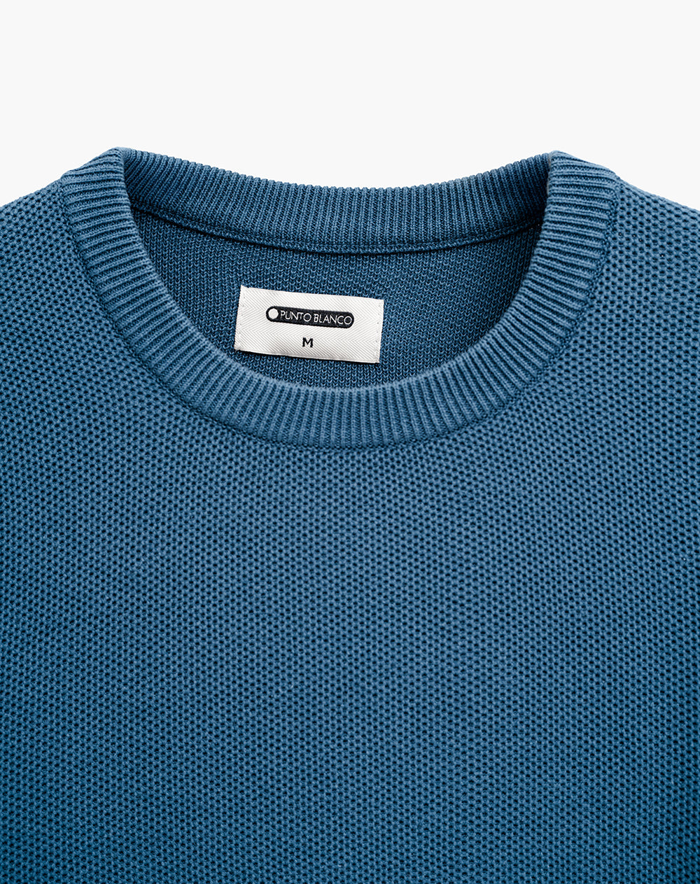 Buzo regular tejido de punto algodón azul hombre