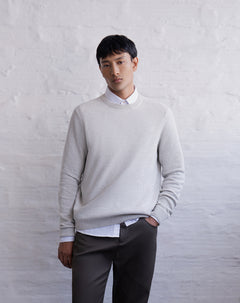 Buzo regular tejido de punto algodón habano hombre