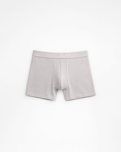 Bóxer medio panel amplio gris