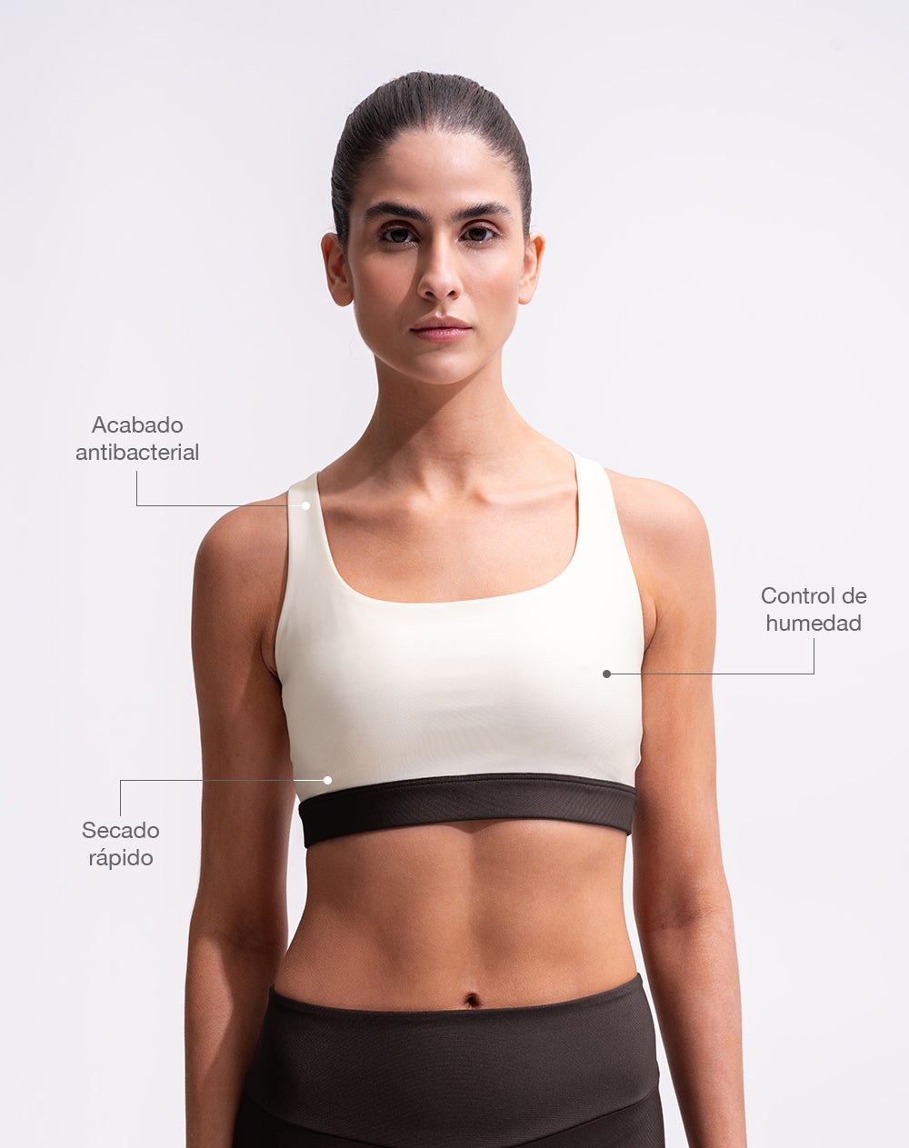 Top deportivo soporte medio control humedad habano