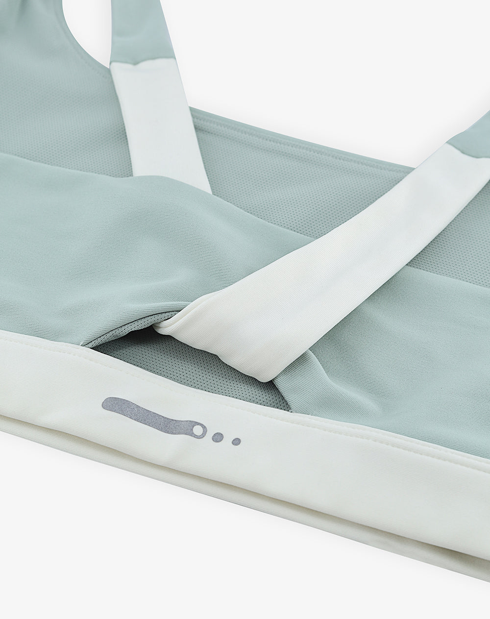 Top deportivo soporte medio control humedad verde