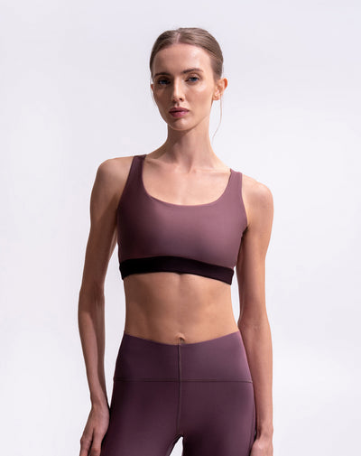 Top deportivo soporte medio control humedad vino tinto