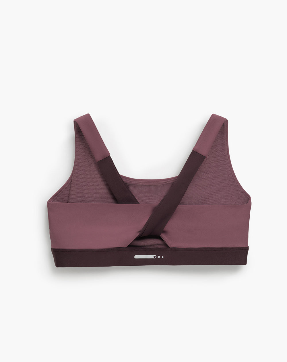 Top tiras anchas soporte medio vinotinto bloques