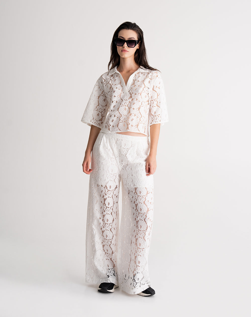 Camisa regular fit manga corta blanca