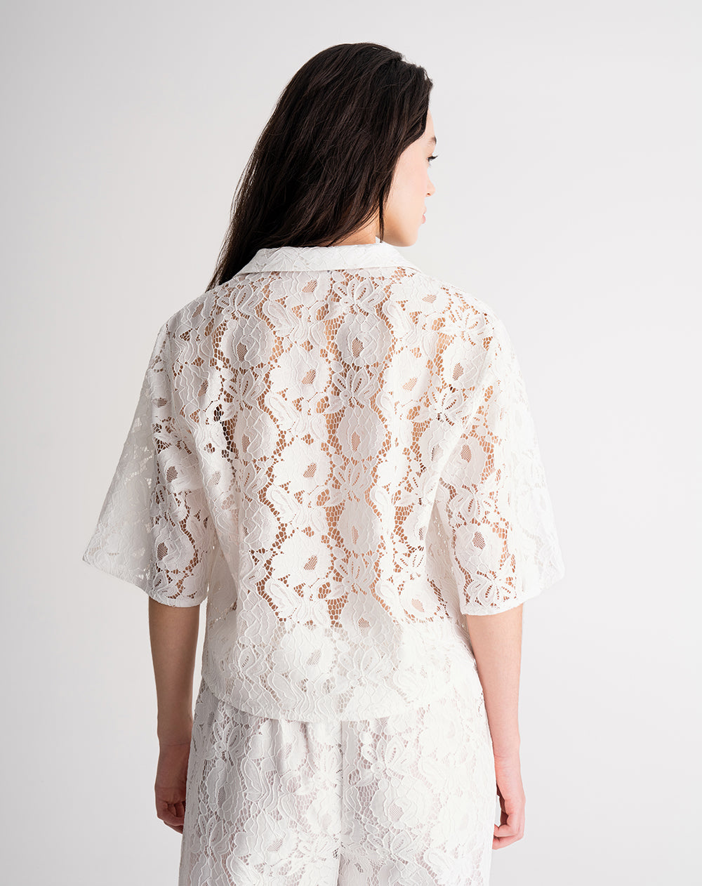 Camisa regular fit manga corta blanca