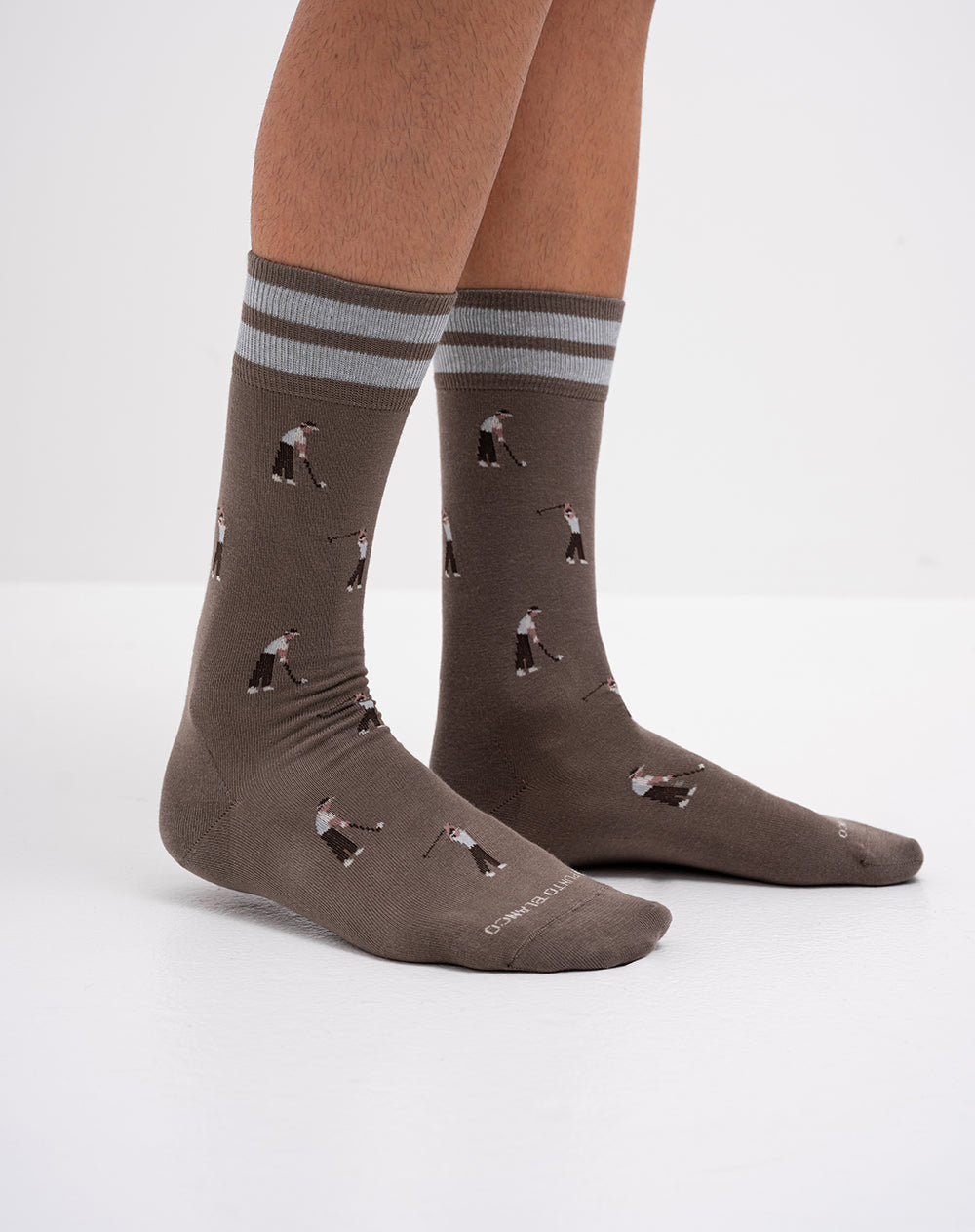 Medias hombre largas cafés