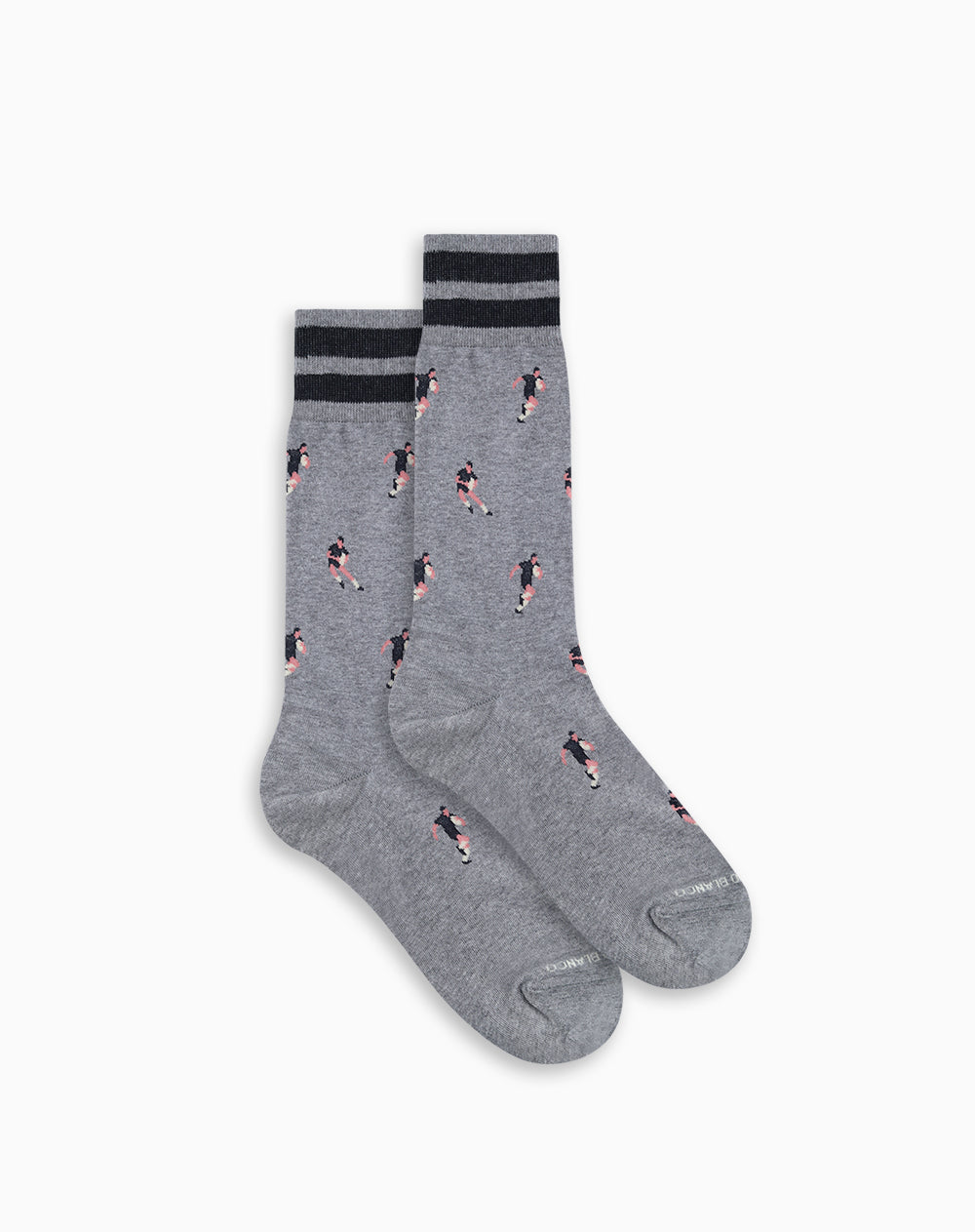 Medias largas gris jaspe dibujo