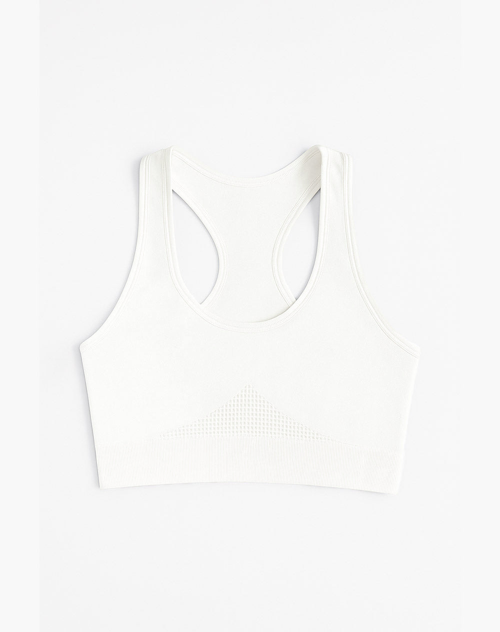 Top deportivo soporte alto seamless blanco