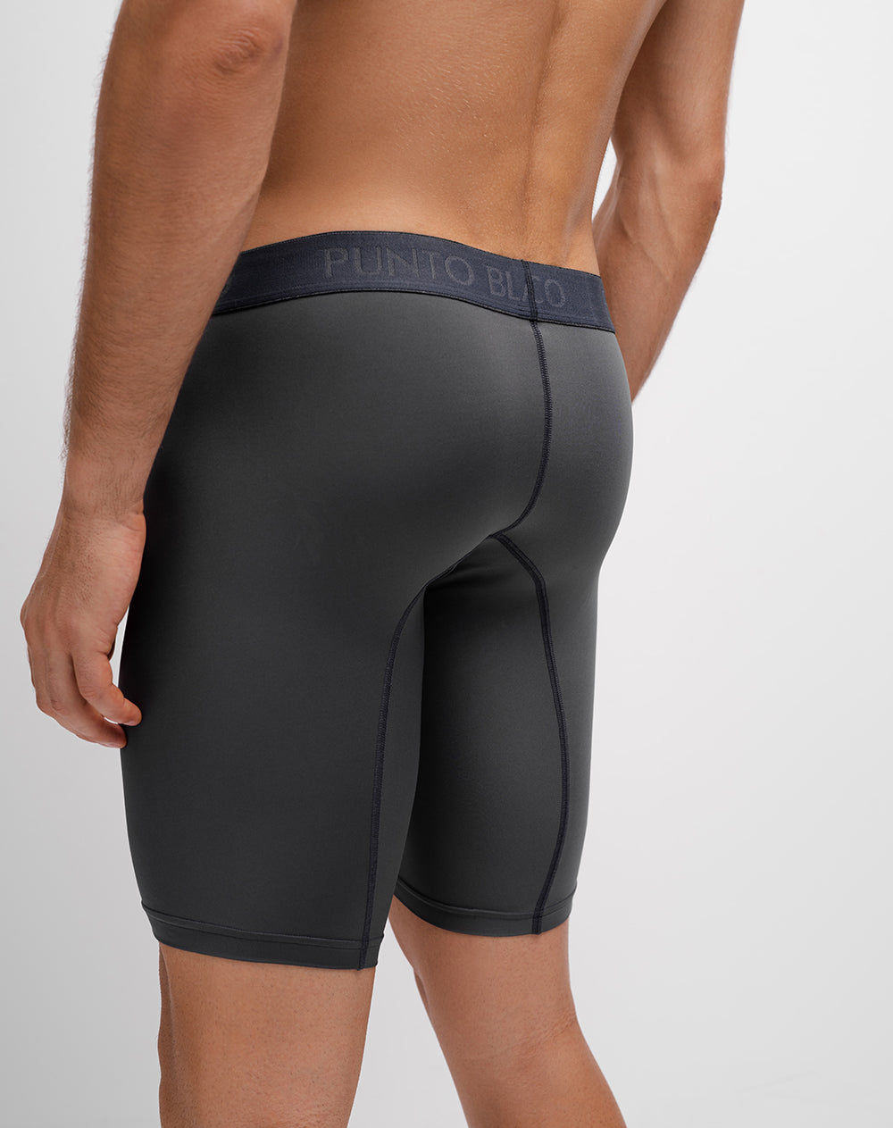 Bóxer deportivo largo microfibra transpirable gris
