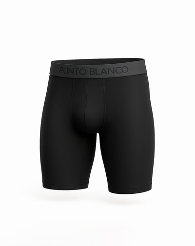Bóxer deportivo largo microfibra transpirable negro