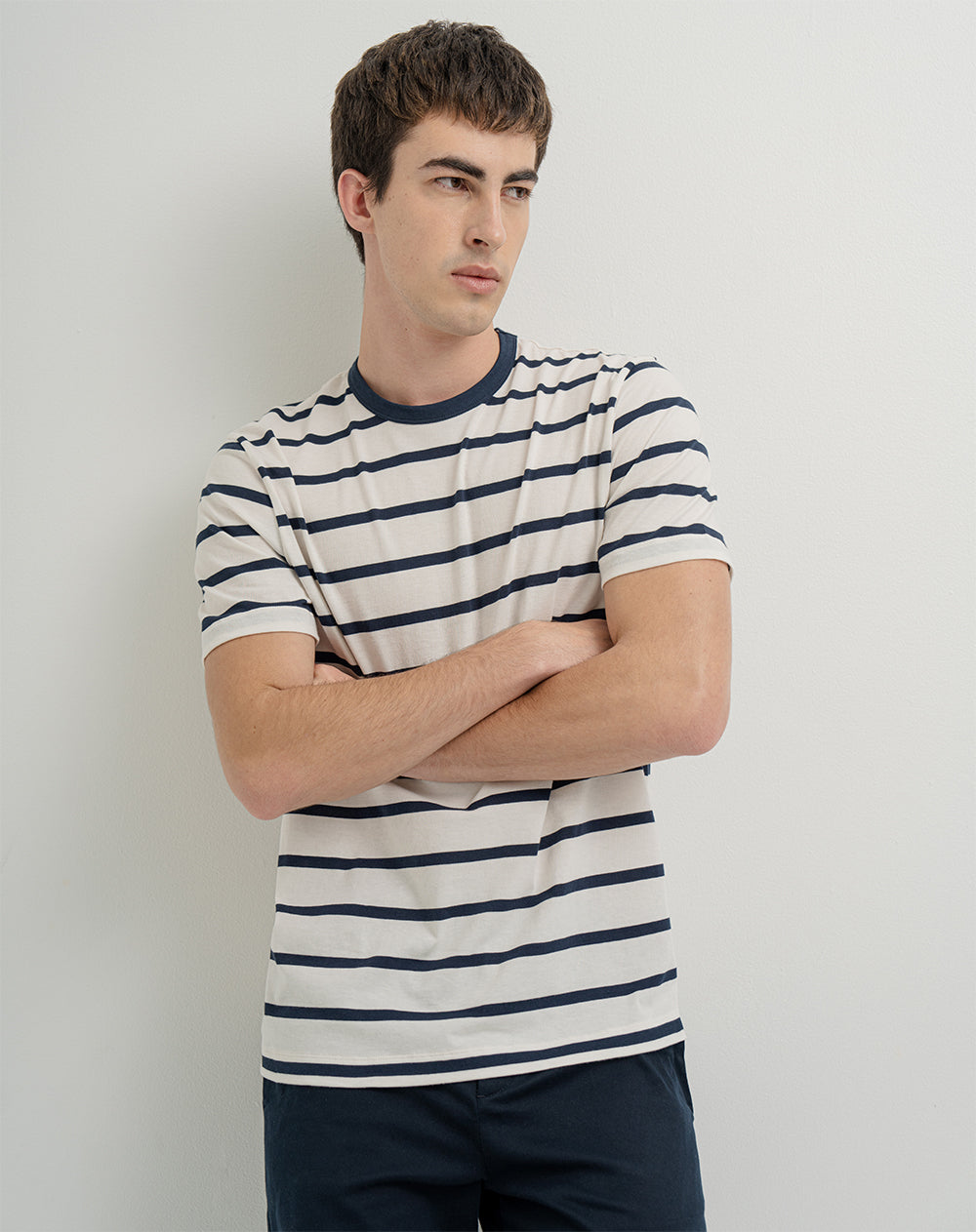 Camiseta regular algodón sostenible blanca hombre