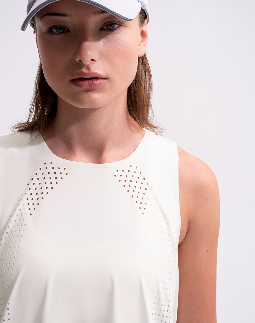 Camiseta esqueleto deportiva control humedad habano mujer