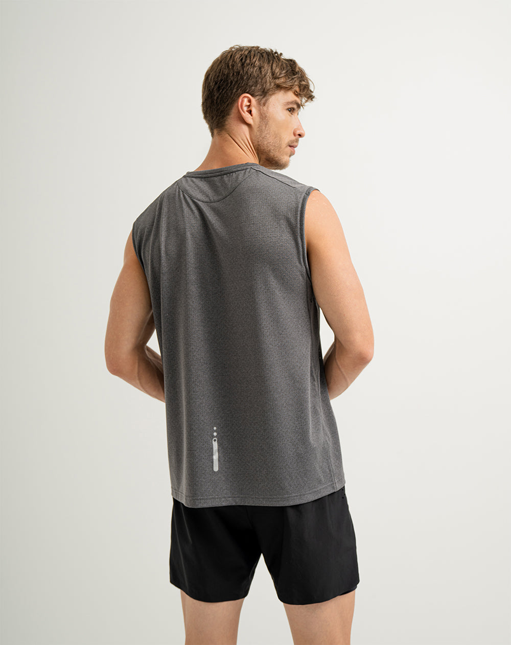 Camiseta esqueleto deportiva  hombre control humedad gris