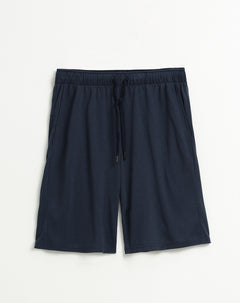 Bermuda de pijama hombre algodón sostenible azul oscuro
