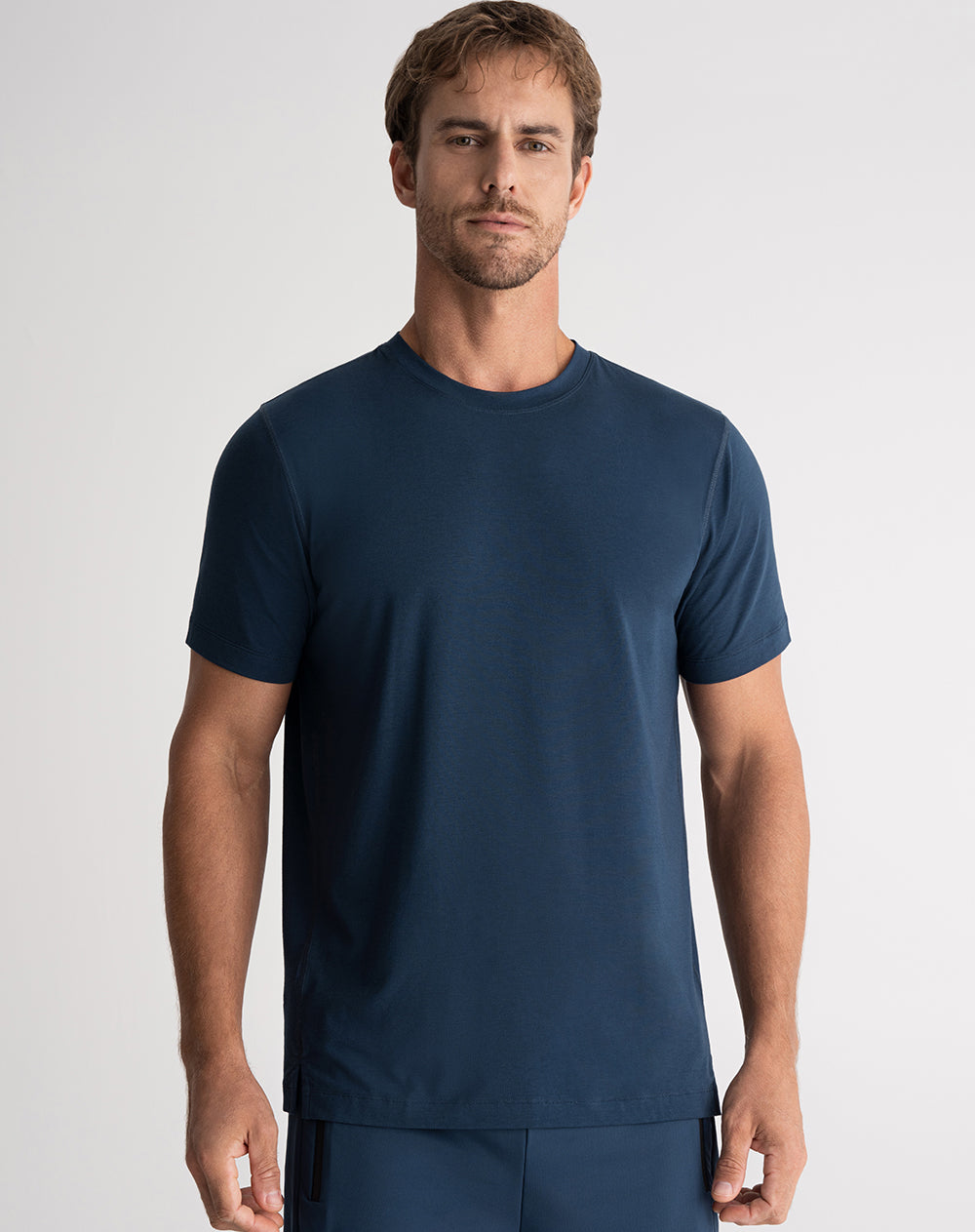 Camiseta regular fit manga corta azul