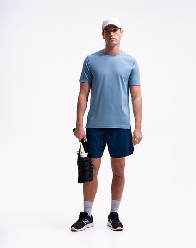 Camiseta deportiva tacto frío azul hombre