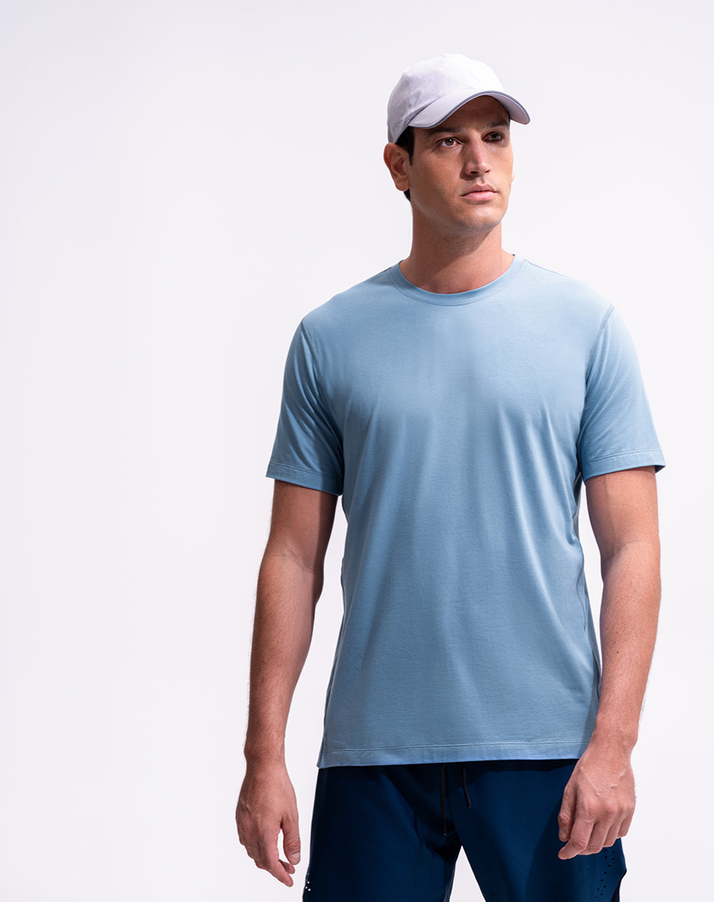 Camiseta deportiva tacto frío azul hombre