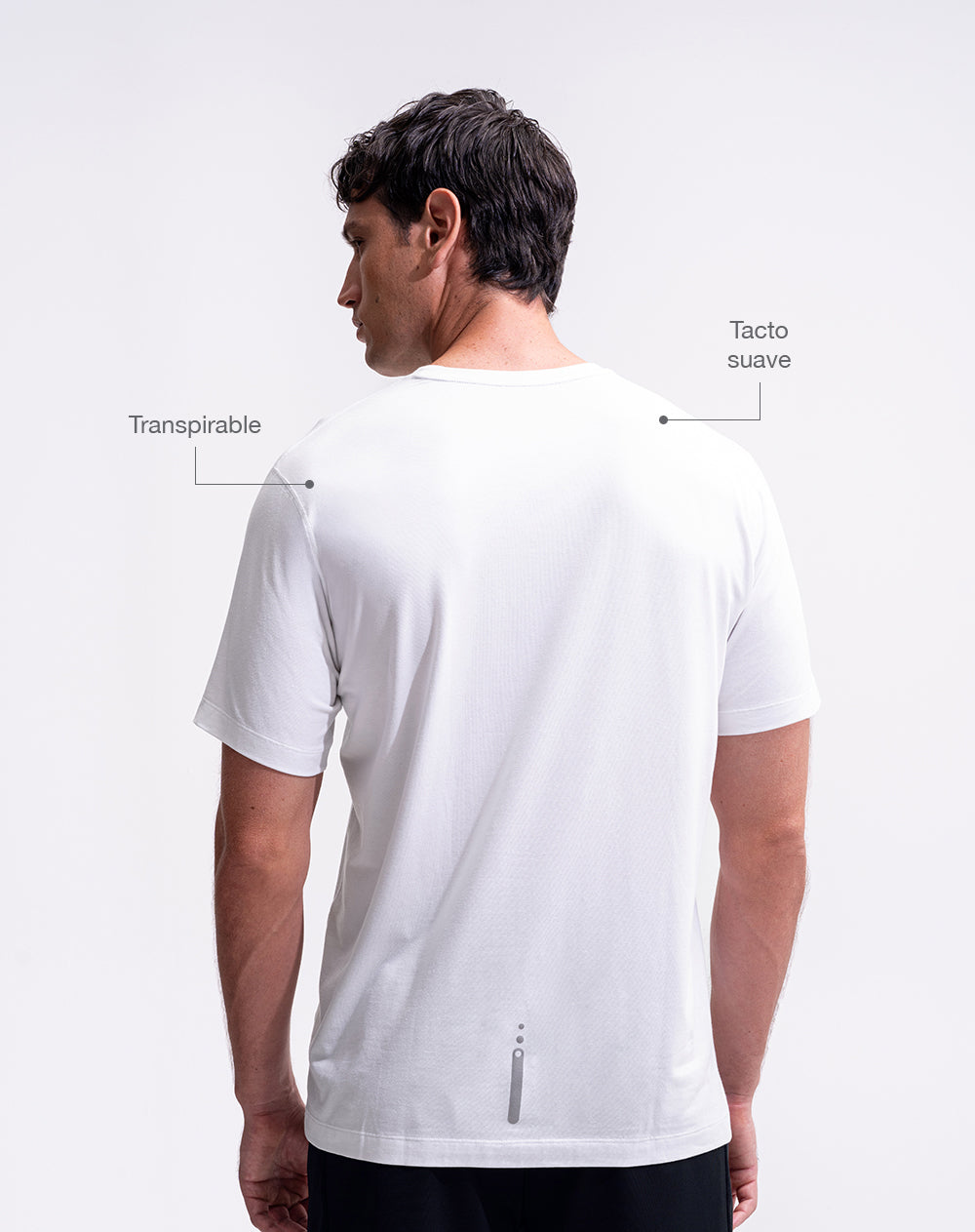 Camiseta deportiva tacto frío blanca hombre