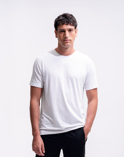 Camiseta deportiva tacto frío blanca hombre