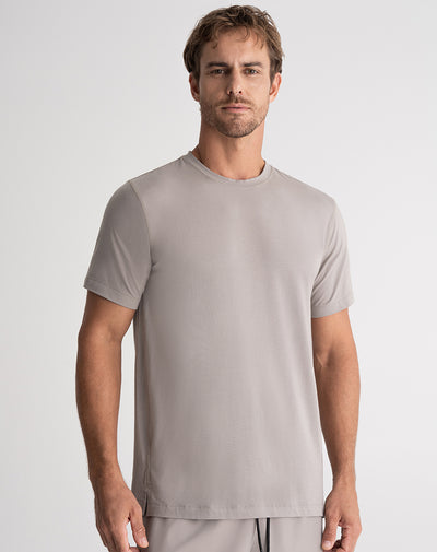 Camiseta deportiva hombre taupe