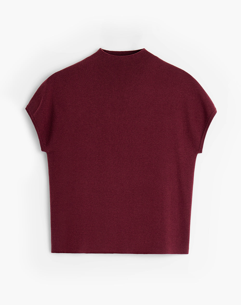 Camiseta regular vino tinto mujer