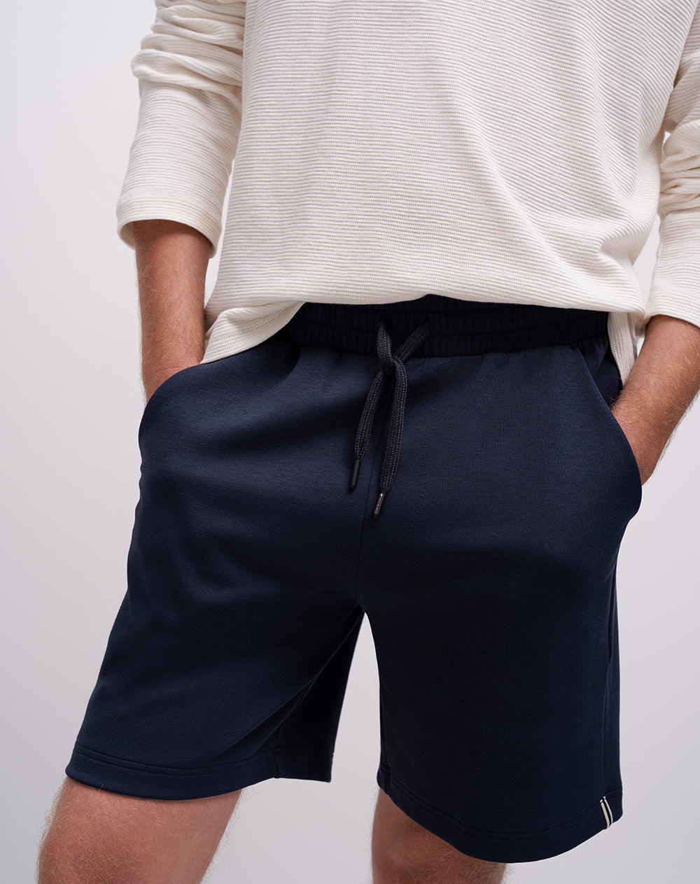 Bermuda confort regular azul hombre